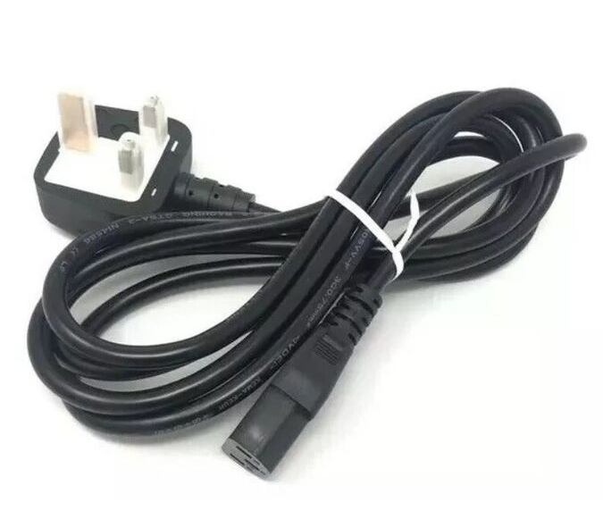 2-PACK Dell 3-Pin Plug UK IEC Kettle Power Cord ( 016583 ) NEW