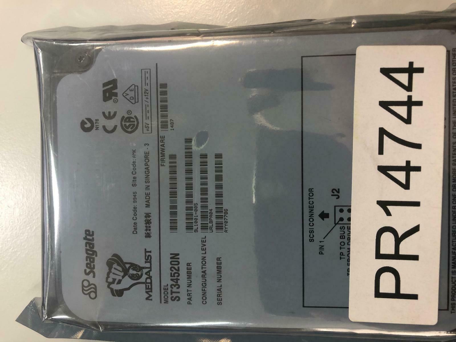 Seagate 4.5GB SCSI 50 Pin 7200rpm 3.5in HDD ( 9L1001-005 ST34520N ) REF