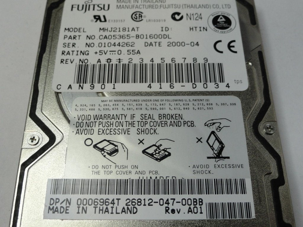 PR20149_CA05365-B01600DL_Fujitsu Dell 18GB IDE 4200rpm 2.5in HDD - Image3