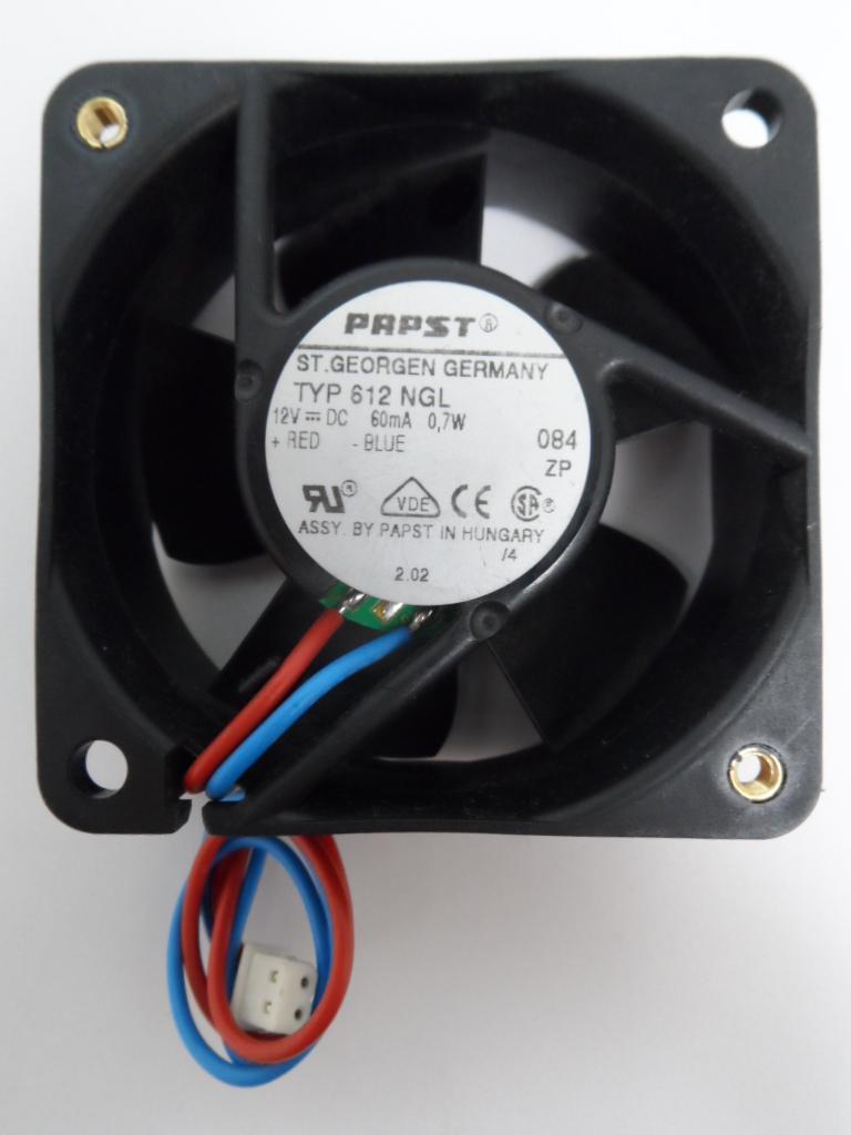 PAPST TYP 612 NGL 12V 60mA 0.7W 2-Wire DC Cooling Fan ( TYP 612 NGL ) USED