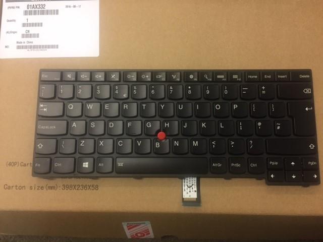 Lenovo Thinkpad UK Layout Keyboard (01AX339 ALTS NOB)