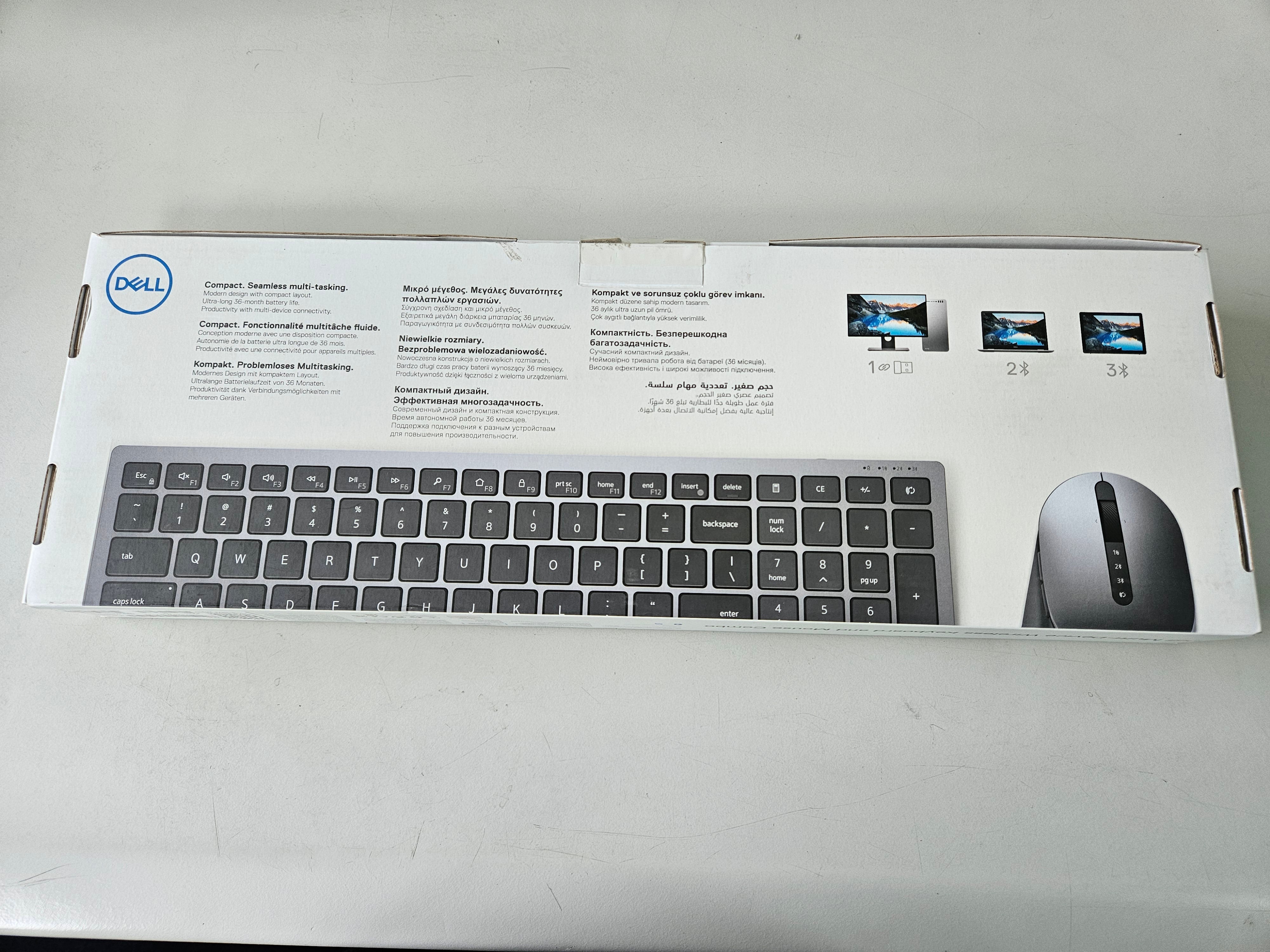 Dell Multi-Device Wireless Keyboard and Mouse Combo ( KM7120W 0DNDY5 ) NOB
