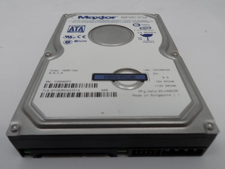 6Y080M0 - Maxtor 80Gb SATA 3.5" 7500rpm Internal HDD - Refurbished