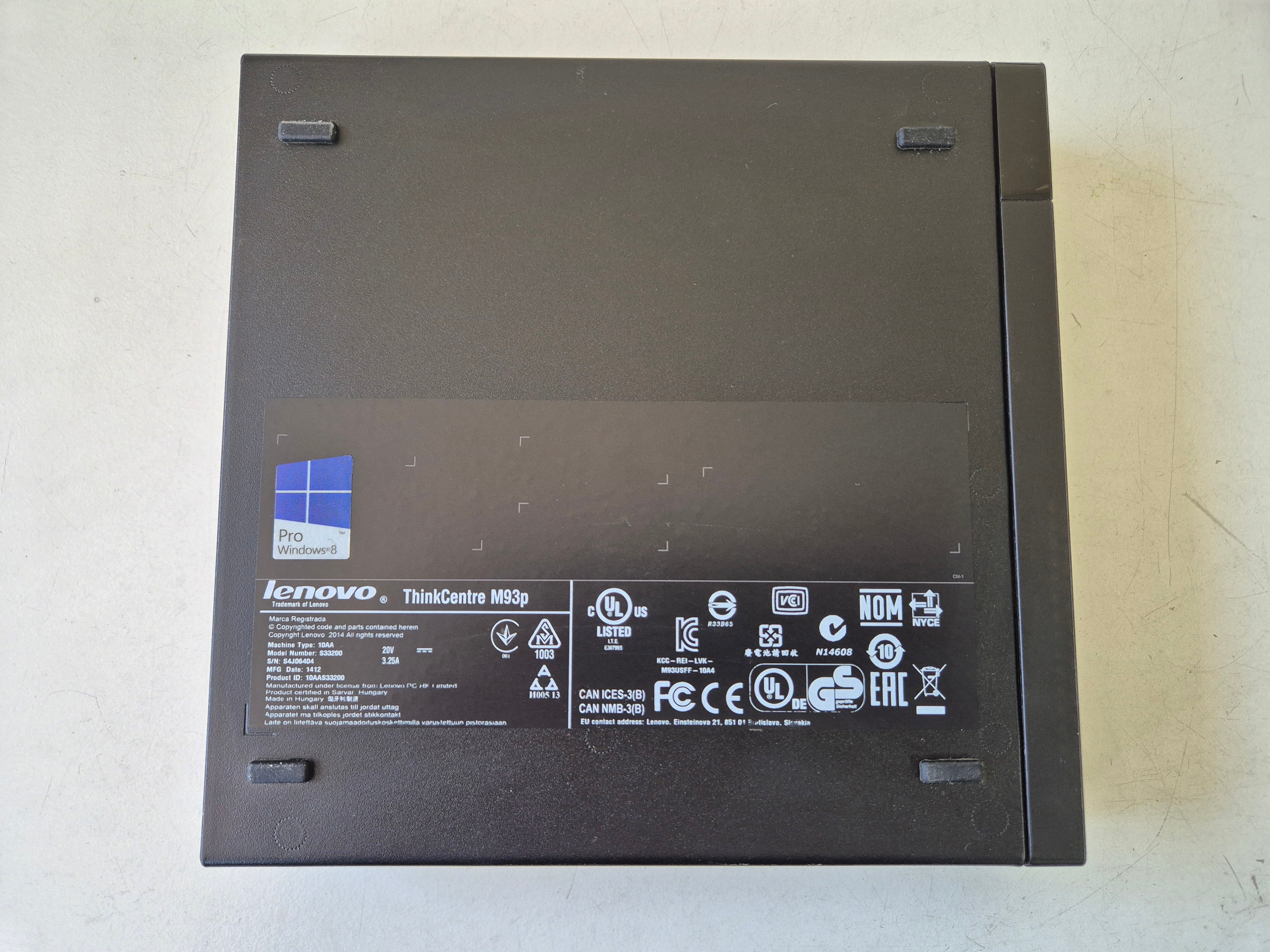 Lenovo Thinkcentre M93P Tiny Desktop PC NO PSU ( M93P S33200 10AA ) USED