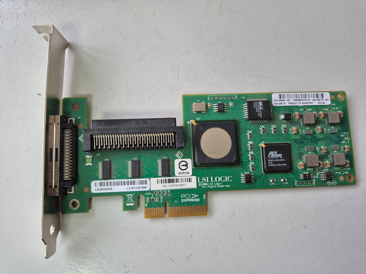 HP LSI SC11XE Ultra320 SCSI PCie Host Bus Adapter ( LSI20320IE 439776-001 439946-001 ) USED
