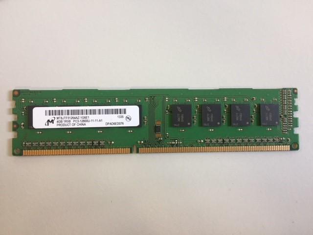 Micron 4GB DDR3 1Rx8 PC3-12800U  Desktop RAM (MT8JTF51264AZ-1G6E1)