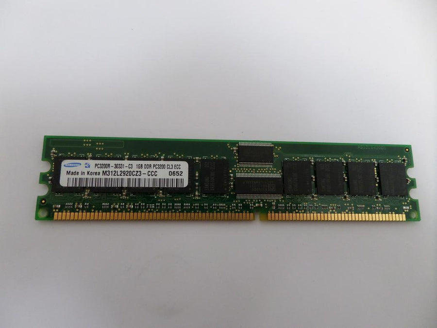 M312L2920CZ3-CCC - Samsung 1GB PC3200 DDR-400MHz ECC Registered CL3 184-Pin DIMM Memory Module Mfr P/N M312L2920CZ3-CCC - Refurbished