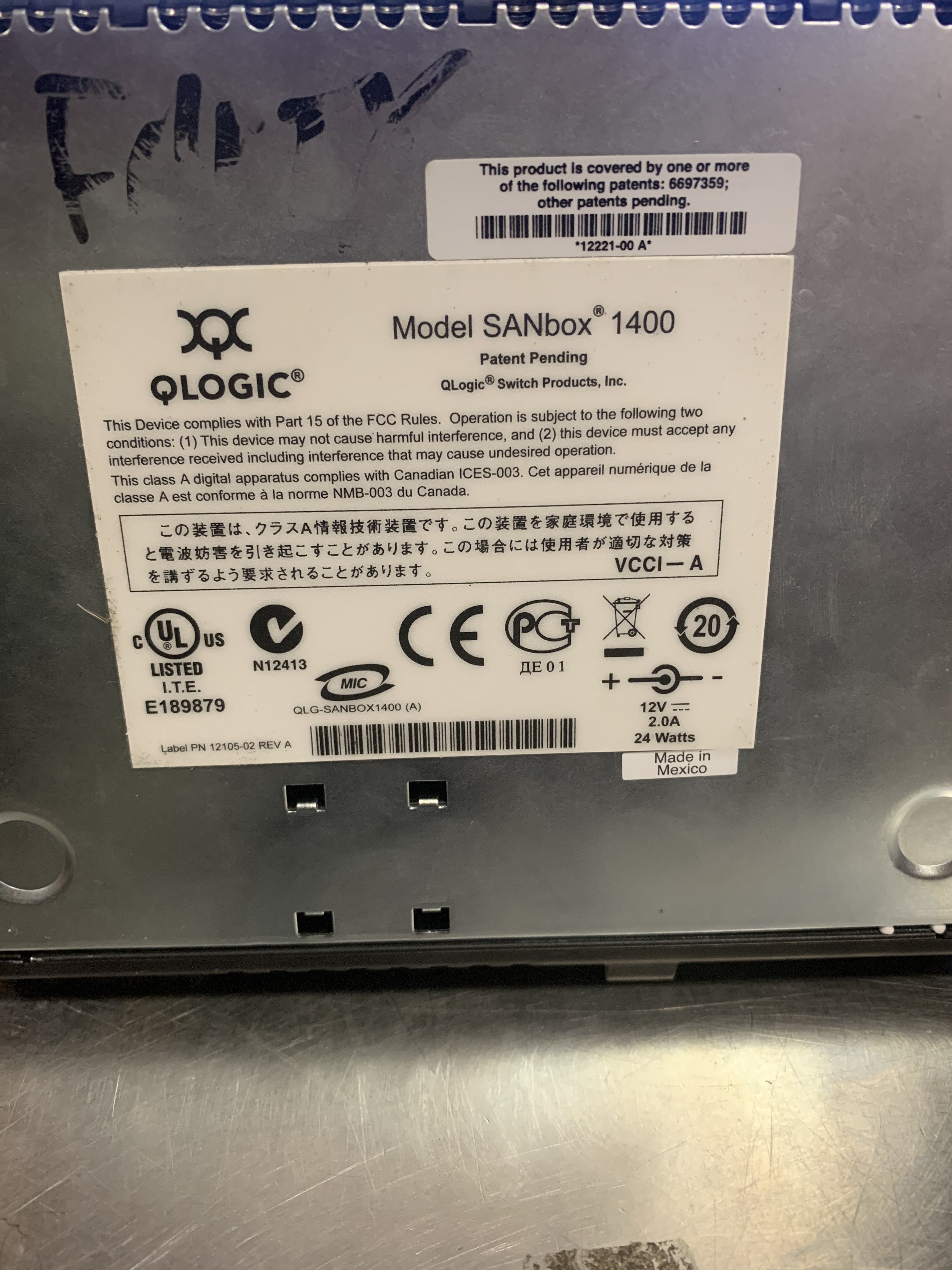 Qlogic SANbox 1400 with Power Supply (SB1404-10AS-D 1400 USED)