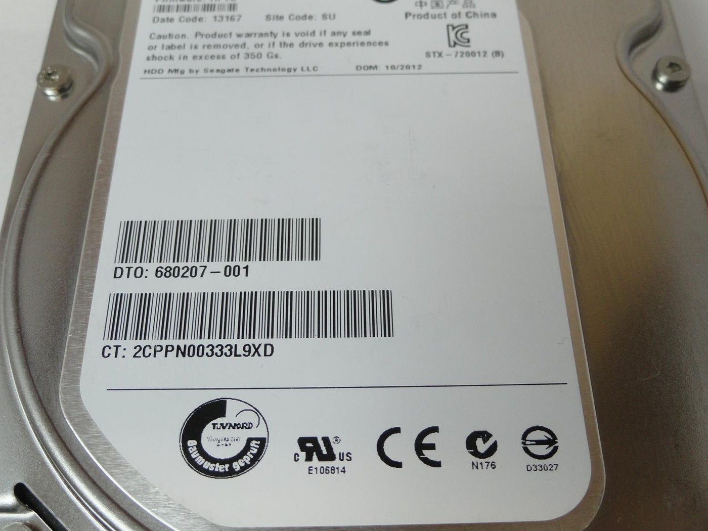 Seagate HP 500GB SATA 7200rpm 3.5in HDD ( 1BD142-023 ST500DM002 680207-002 ) REF