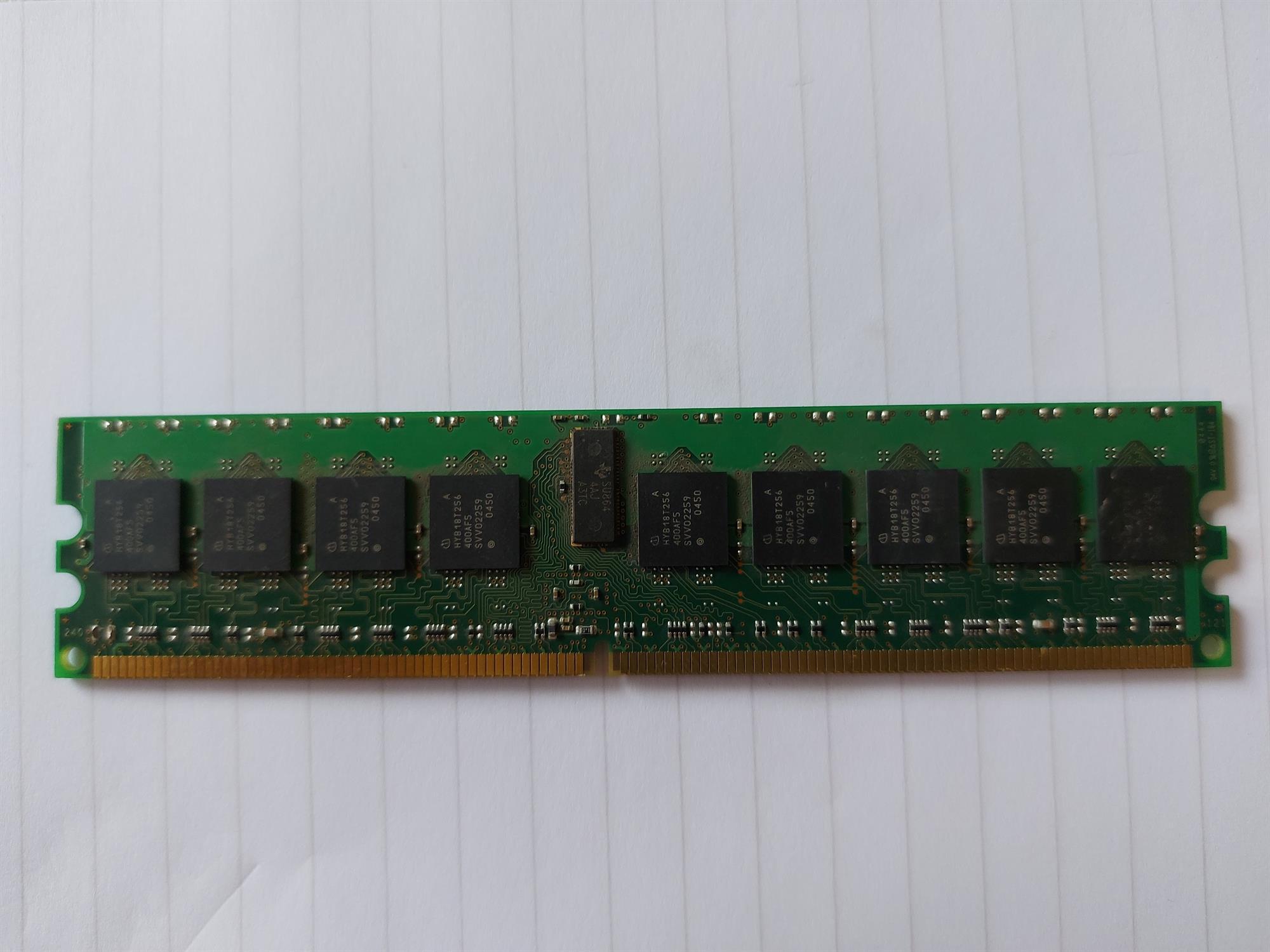 Infineon 512MB PC2-3200 DDR2-400MHz ECC Registered CL3 240-Pin DIMM ( HYS72T64001HR-5-A ) REF