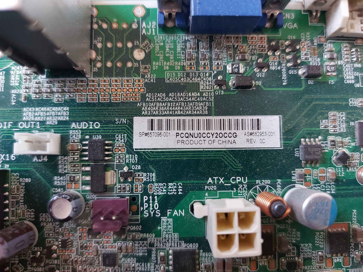 HP Pro 3500 Motherboard Socket Lga1155 657096-001 682953-001