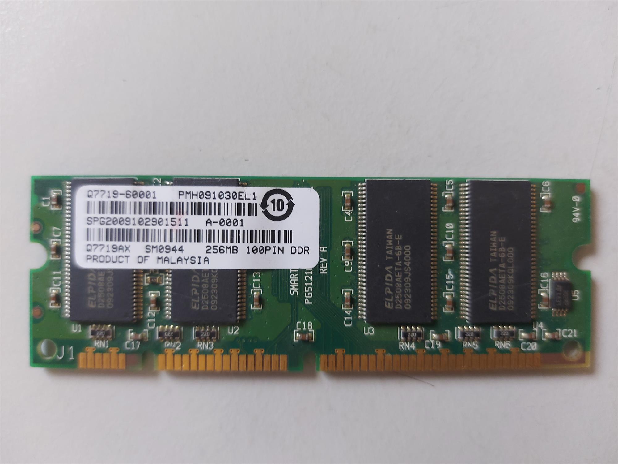 HP Q7719-60001 256MB 100-Pin DDR Dimm Printer Memory for LaserJet 4250 (Q7719AX)
