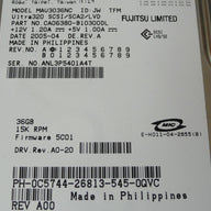 PR22883_CA06380-B10300DL_Fujitsu Dell 36Gb SCSI 80 Pin 15Krpm 3.5in HDD - Image2