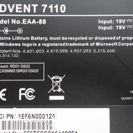 Advent 7110 Pentium M 1.7Ghz 1GB RAM NO HDD NO OS - Battery Poor XP Media Centre COA Present ( EAA-88 ) USED