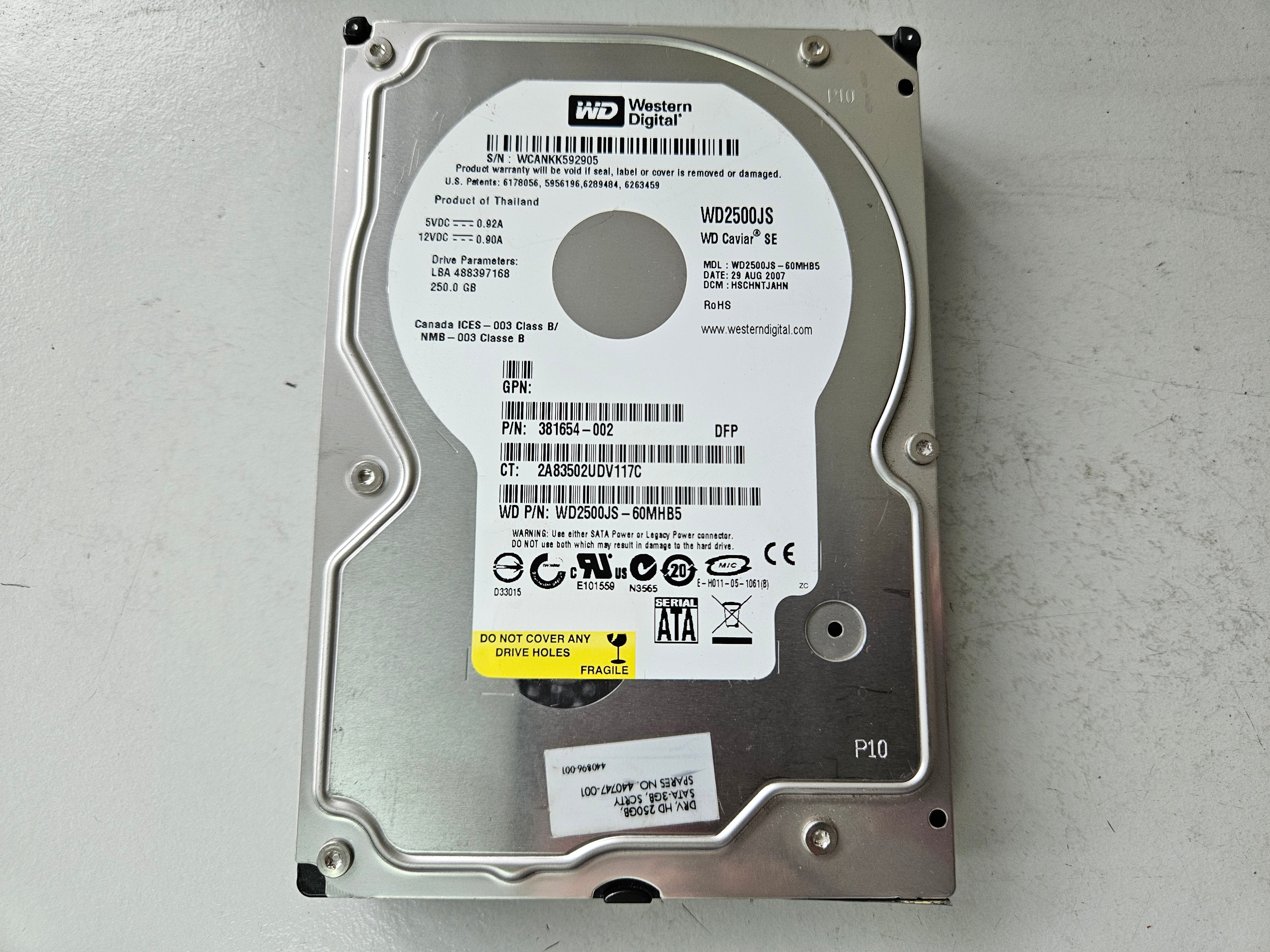 Wd2500js hot sale