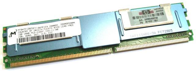 Micron 1GB PC2-5300 DDR2-667MHz ECC Fully Buffered CL5 240-Pin DIMM ( MT9HTF12872FY-667E1E4 ) REF