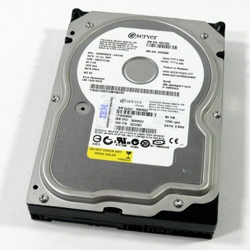 Western Digital IBM 80GB SATA 7200rpm 3.5in HDD ( WD800JD-23LSA0 71P7293 39M0142 ) REF