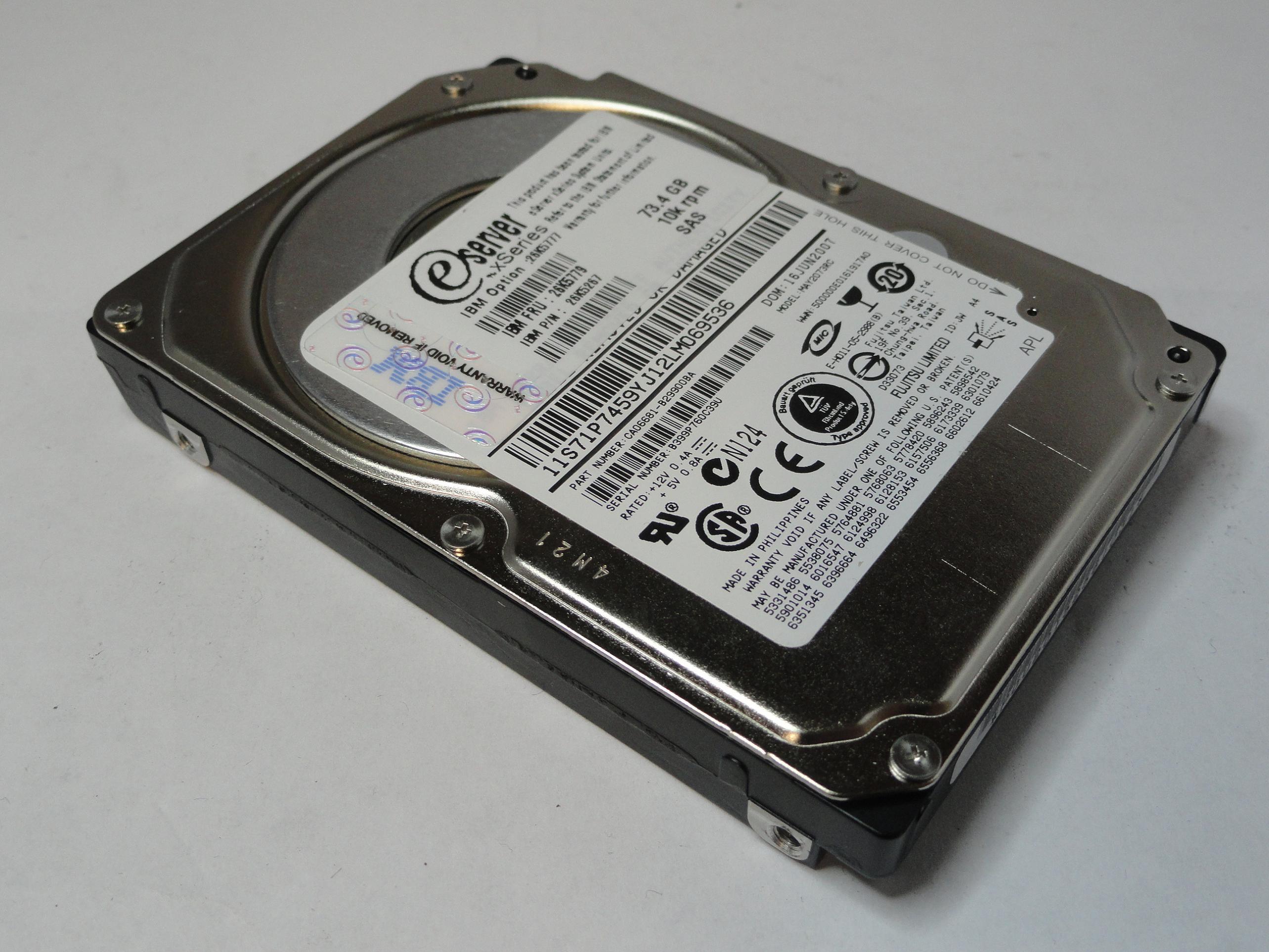CA06681-B29900BA - Fujitsu IBM 73Gb SATA 10Krpm 2.5in HDD - Refurbished