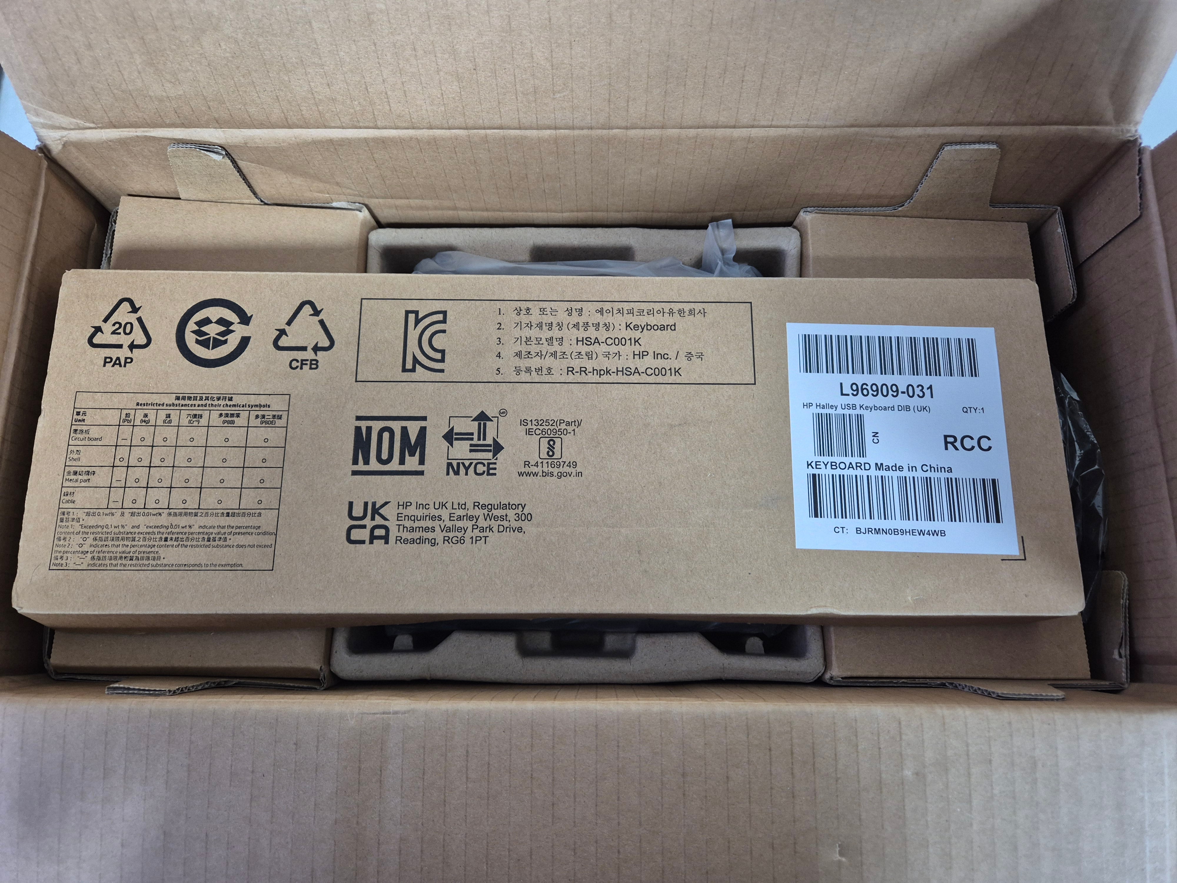 HP ProDesk 400 G6 Mini 250GB SSD 16GB RAM i5-10500T 2.3GHz Win10 boxed w/ accessories ( 123V3ET#ABU ) USED