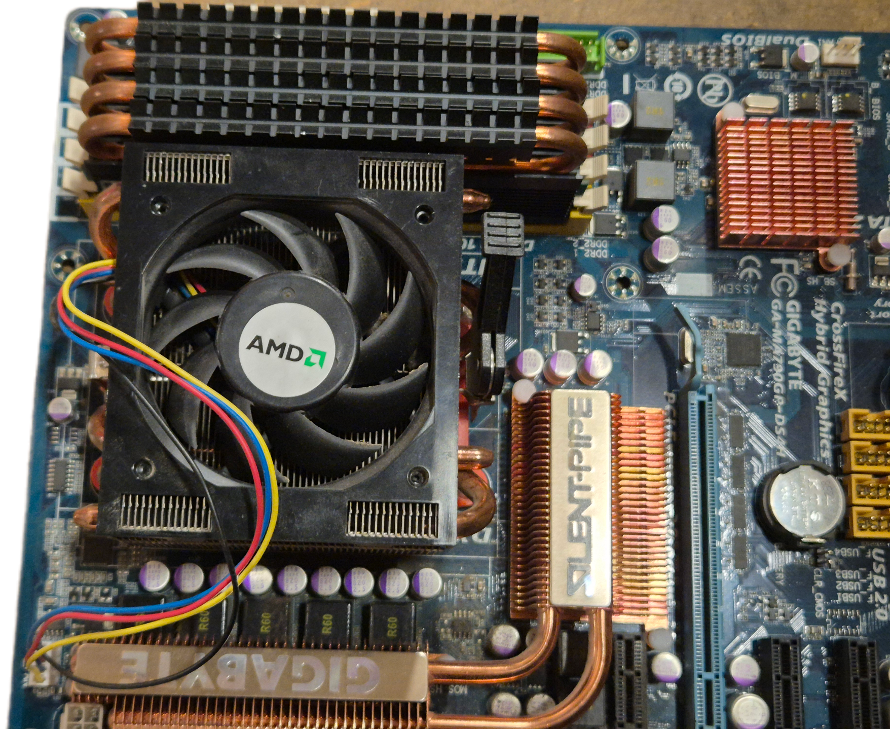 GigaByte AMD Quad Core AMD Phenom X4 8GB RAM Motherboard ( GA-MA790GP-DS4H ) USED
