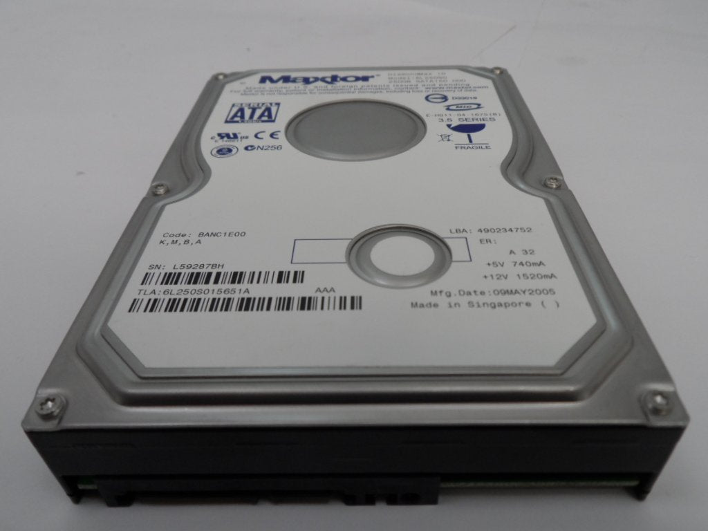 PR19949_6L250S0_Maxtor 250GB SATA 3.5" 7200rpm Hard Drive - Image2