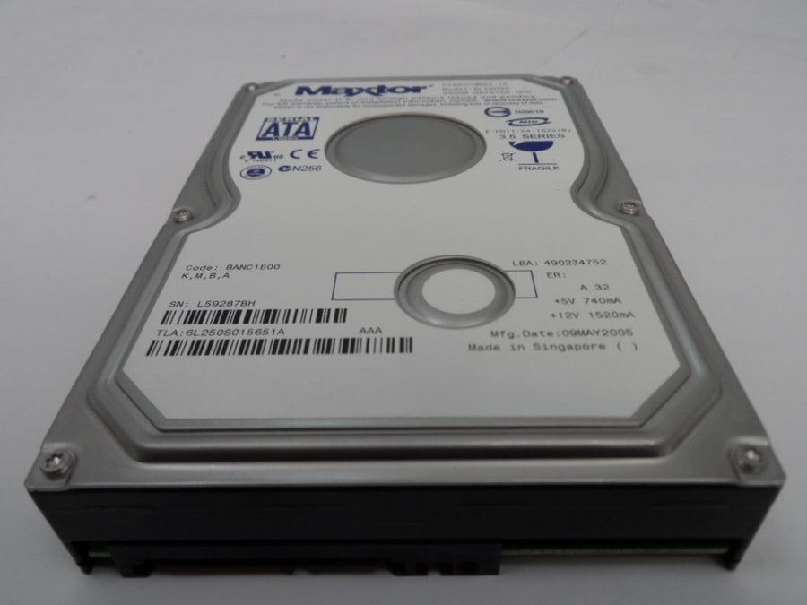 PR19949_6L250S0_Maxtor 250GB SATA 3.5" 7200rpm Hard Drive - Image2