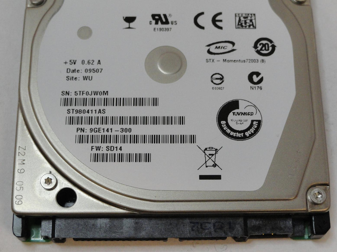 PR11599_9GE141-300_Seagate 80GB SATA 7200rpm 2.5in HDD - Image3