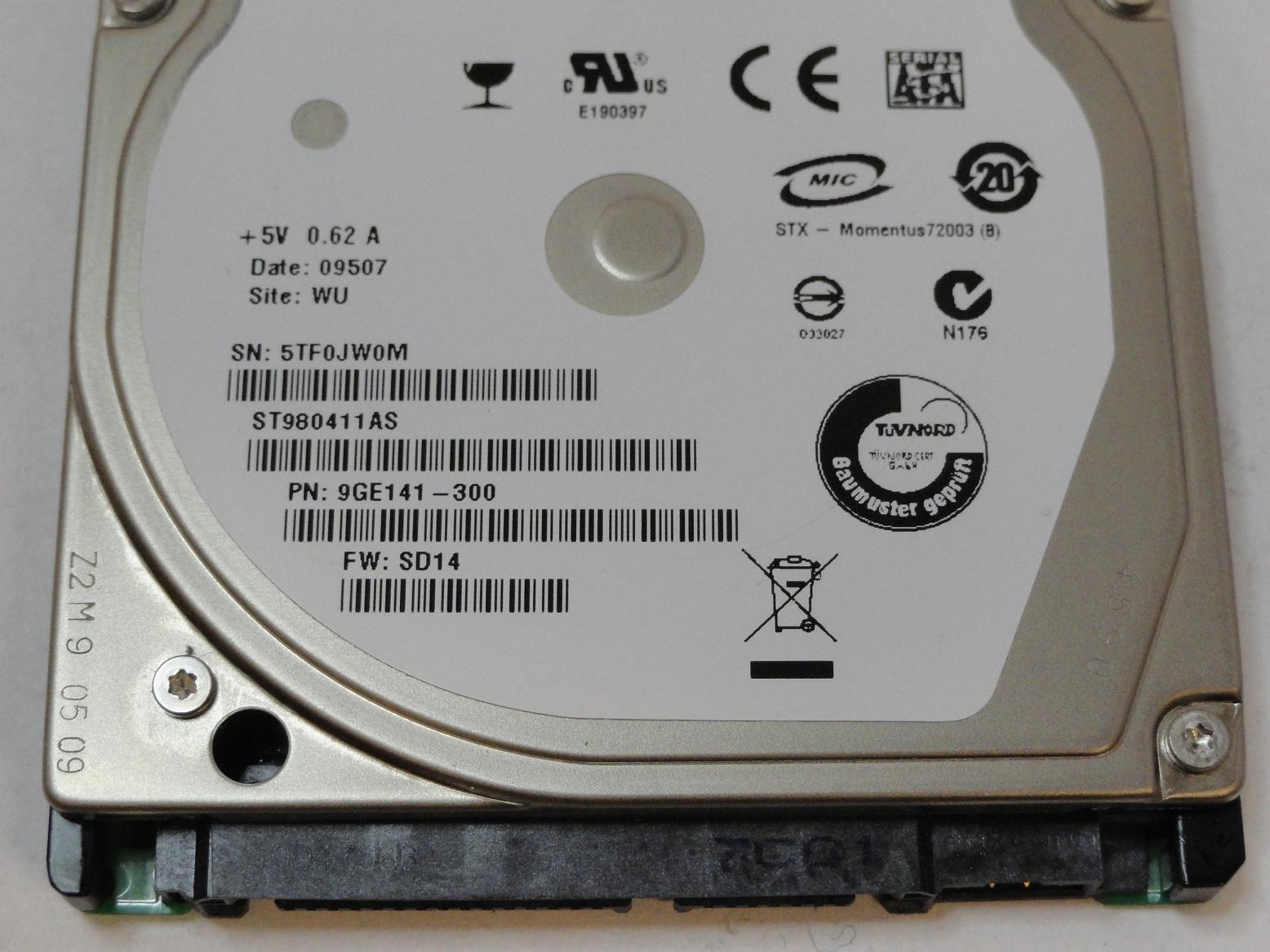 PR11599_9GE141-300_Seagate 80GB SATA 7200rpm 2.5in HDD - Image3