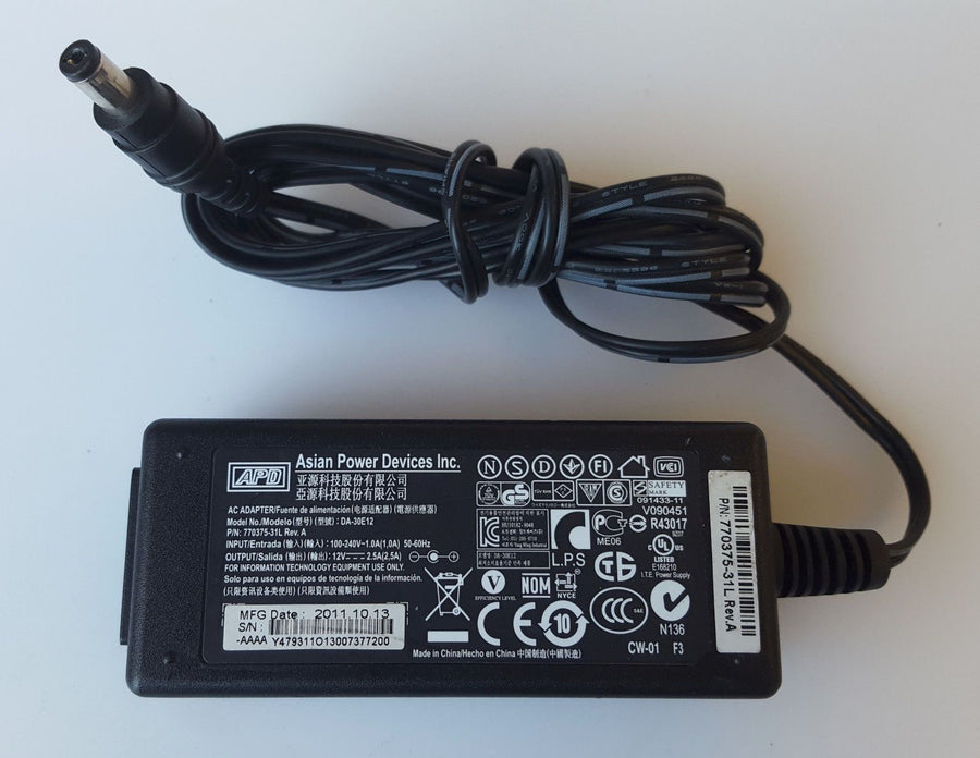 Asian Power Devices AC Adapter 12V (DA-30E12 USED)