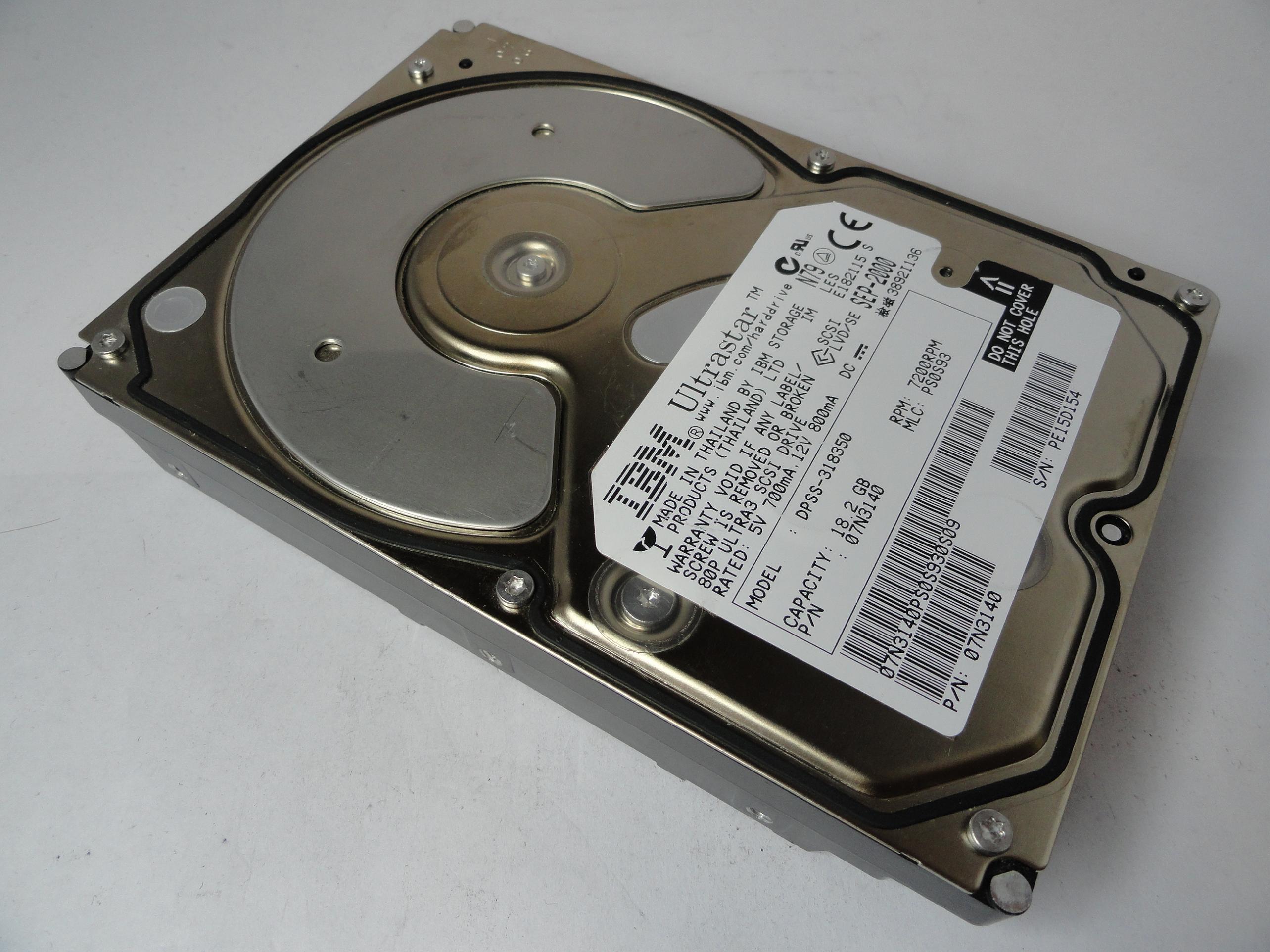 PR24042_07N3140_IBM 18.2Gb SCSI 80 Pin 7200rpm 3.5in HDD - Image3