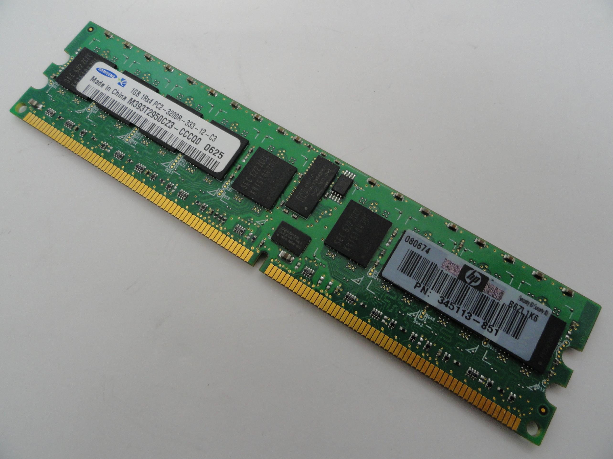 Samsung HP 1Gb DDR2-400MHz PC2-3200R ECC Reg RAM ( M393T2950CZ3-CCCQ0 345113-851 ) REF