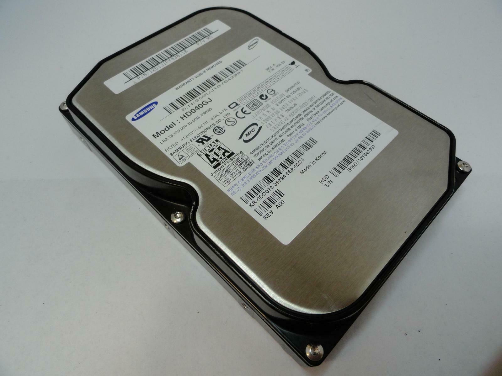 Samsung Dell 40GB SATA 7200rpm 3.5in HDD ( HD040GJ DC072 0DC072 ) REF