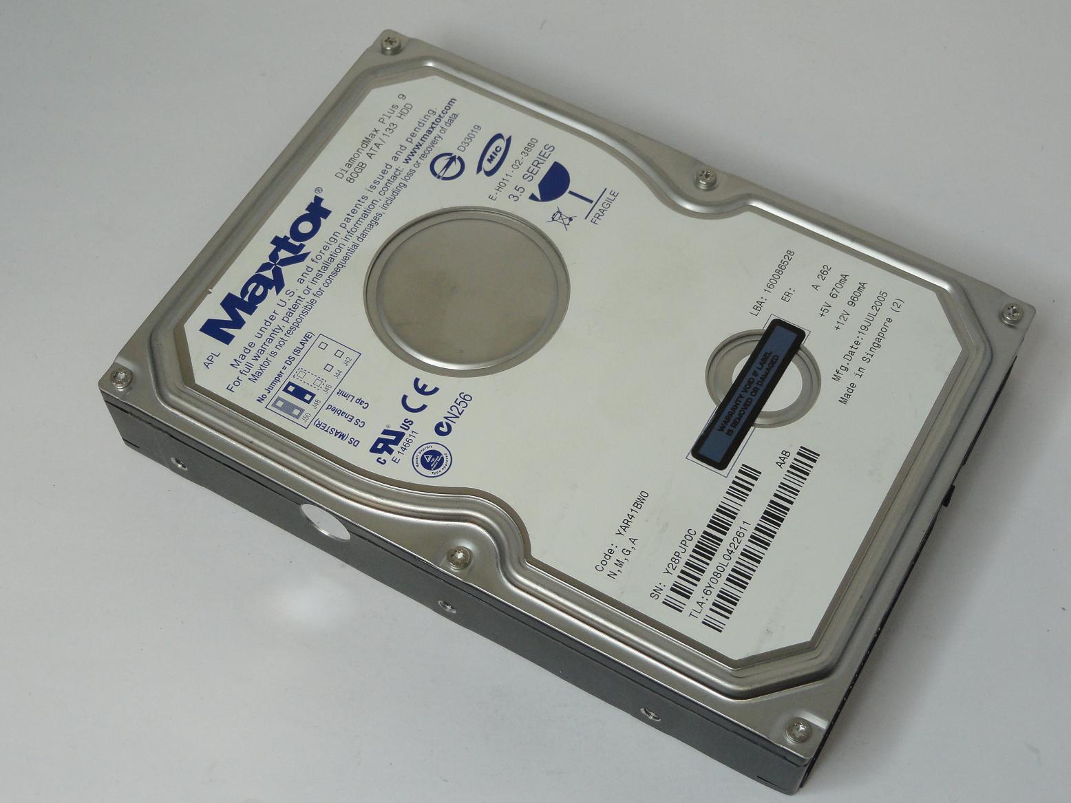 PR18683_6Y080L0_Maxtor 80Gb IDE 7200rpm 3.5in HDD - Image3