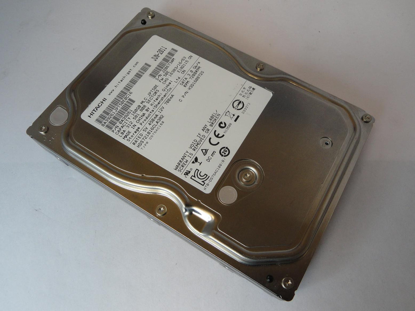 0A39261 - Hitachi 160Gb SATA 7200rpm 3.5in HDD - USED