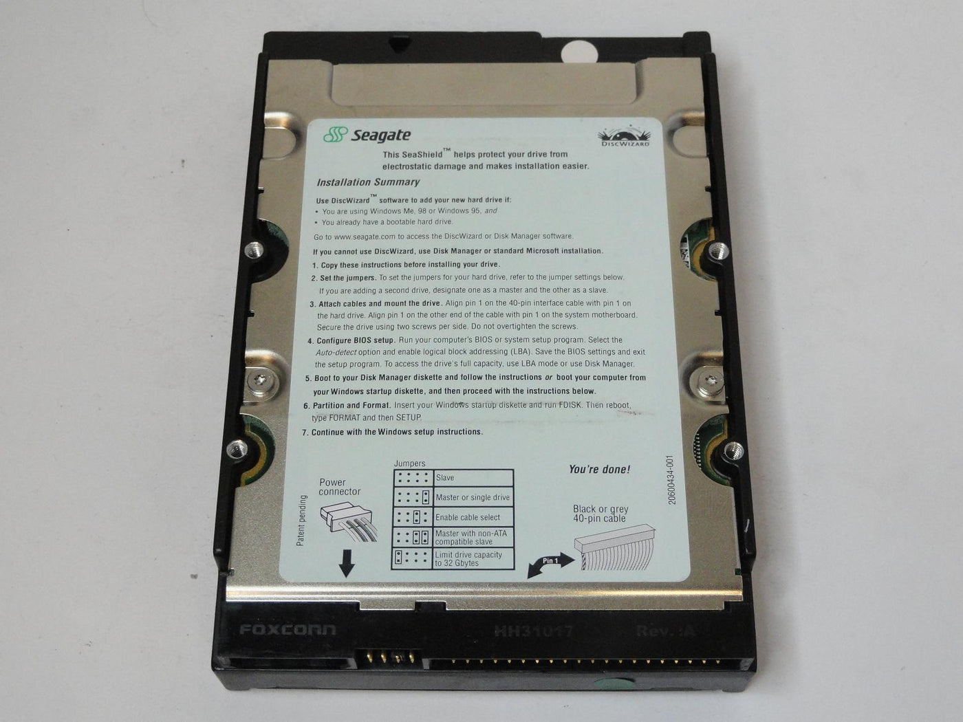 PR06161_9T6002-038_Seagate SUN 40GB IDE 7200rpm 3.5in HDD - Image2