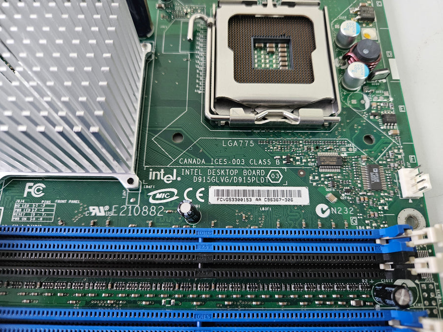 Intel E210882 Socket T LGA775 Desktop Motherboard ( C96367-306 D915GLVG ) USED