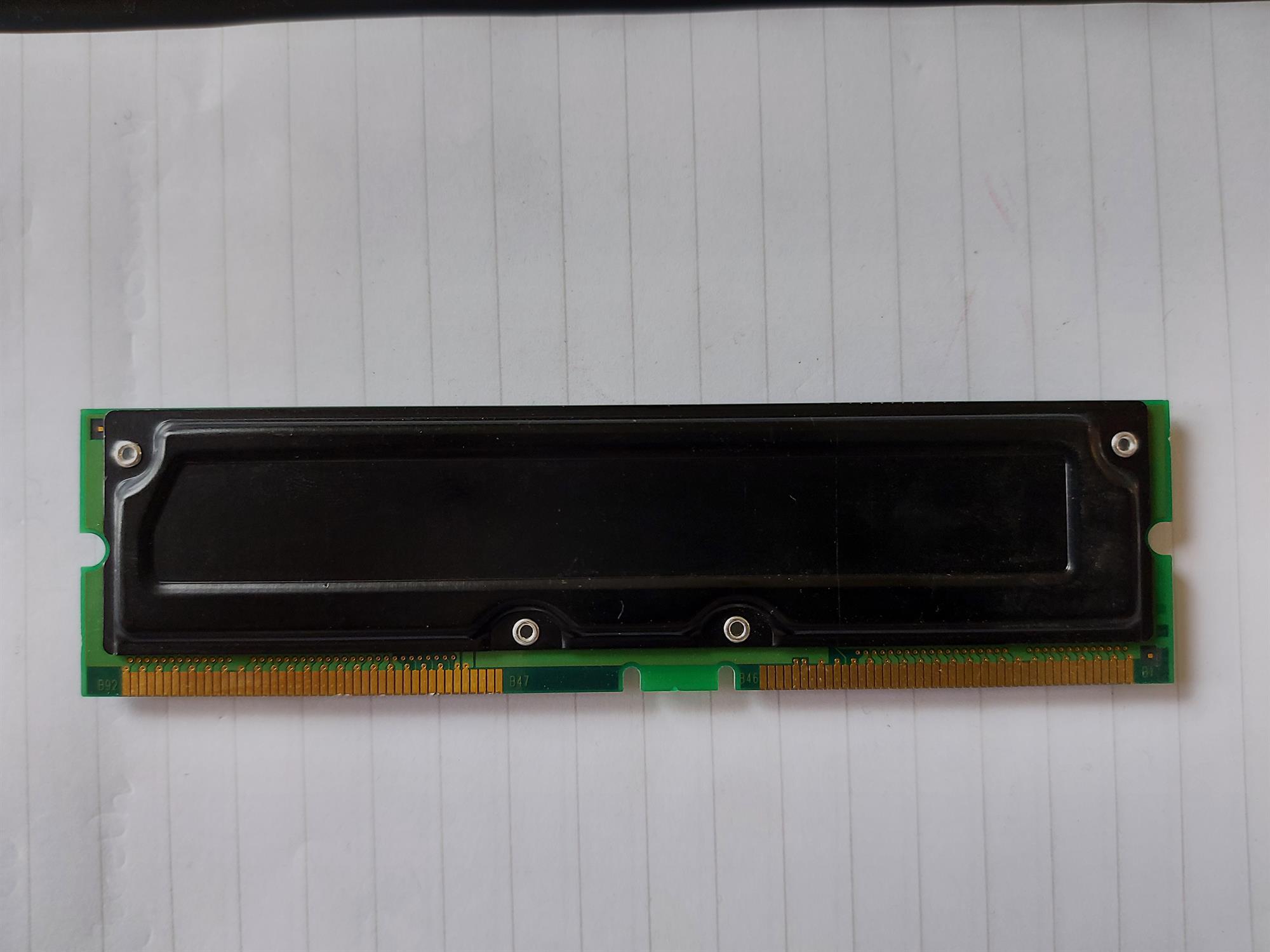 Elpida 512MB/16d PC800-40 800MHz ECC Rambus RDRAM RIMM Memory Module (MC-4R512FKE8D-845)