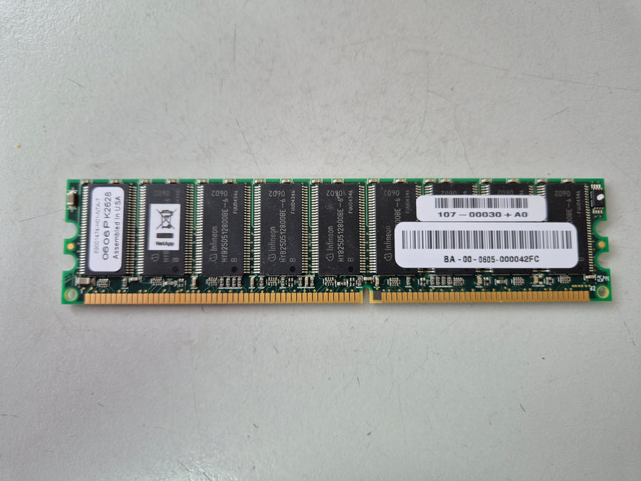 NetApp 1GB DDR 333MHz 184-Pin PC2700 ECC CL2.5 SDRAM ( 107-00030+A0 ) REF