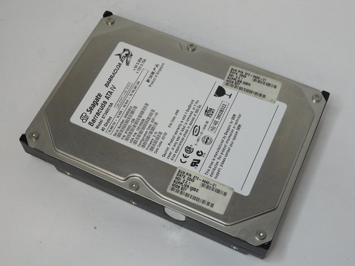 9T6002-038 - Seagate SUN 40GB IDE 7200rpm 3.5in Barracuda ATA IV HDD - Refurbished