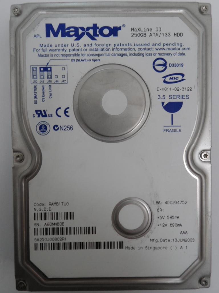 PR16045_5A250J00802R1_Maxtor 250Gb ATA/133 Hdd  IDE 7200rpm - Image3