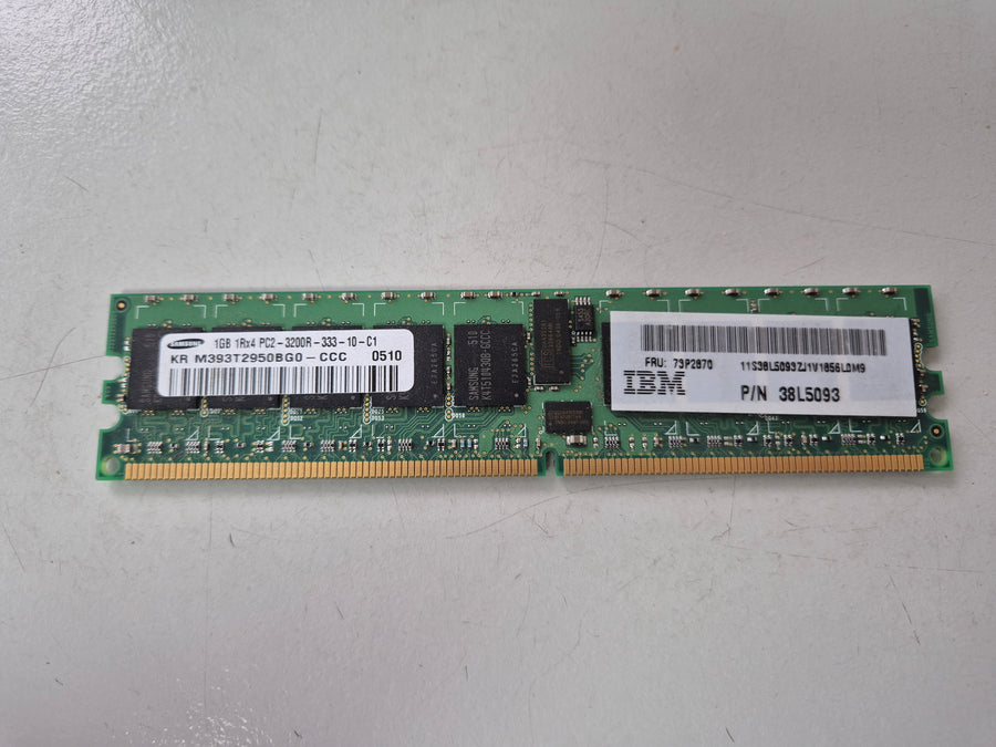 Samsung IBM 1GB DDR2-400MHz PC2-3200 ECC Reg CL3 240-Pin DIMM ( M393T2950BG0-CCC 38L5093 ) REF