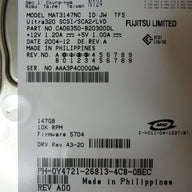 PR21299_CA06350-B20300DL_Fujitsu Dell 147GB SCSI 80 Pin 10Krpm 3.5in HDD - Image3