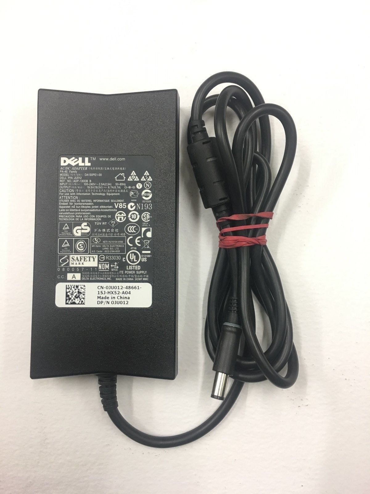 DELL 19.5V 6.7A AC/DC Adapter ( 0JU012 DA130PE1-00 ) USED