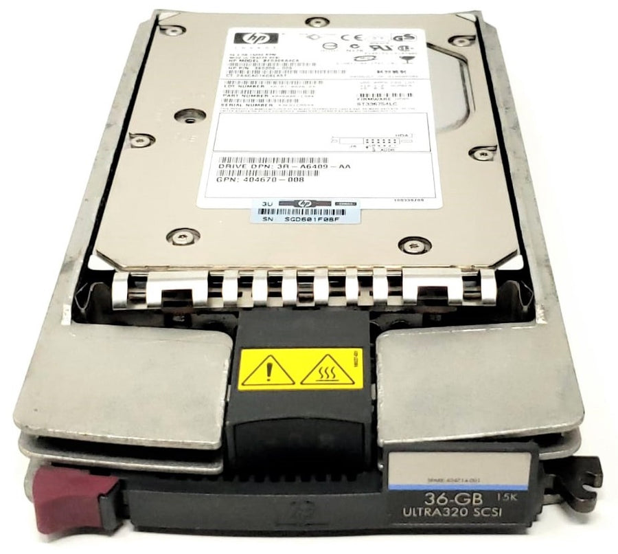Maxtor HP 36.4GB SCSI 80 Pin 15Krpm 3.5in HDD in Caddy ( 8K036J0 356914-007 BF0368A4B9 404670-008 3R-A6418-AA 404714-001 ) REF