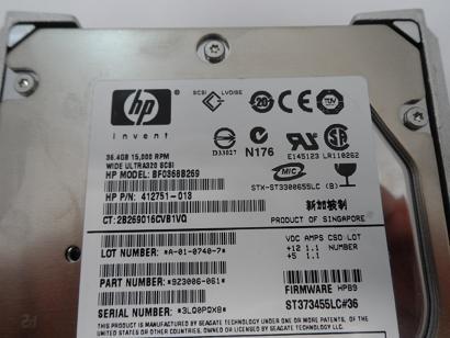 PR20542_9Z3006-061_Seagate HP 36.4GB SCSI 80 Pin 15Krpm 3.5in HDD - Image4