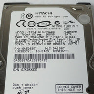 0A50687 - Hitachi 160Gb SATA 5400rpm 2.5in HDD - Refurbished