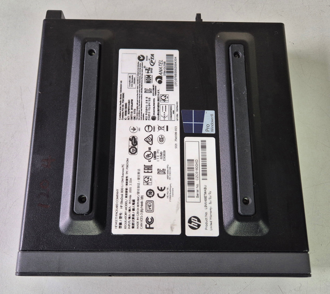 HP EliteDesk 800 G1 Desktop Mini 120GB SSD 4GB RAM i3-4160T 3.1GHz NO OS w/ adapter ( L9W49ET#ABU ) USED