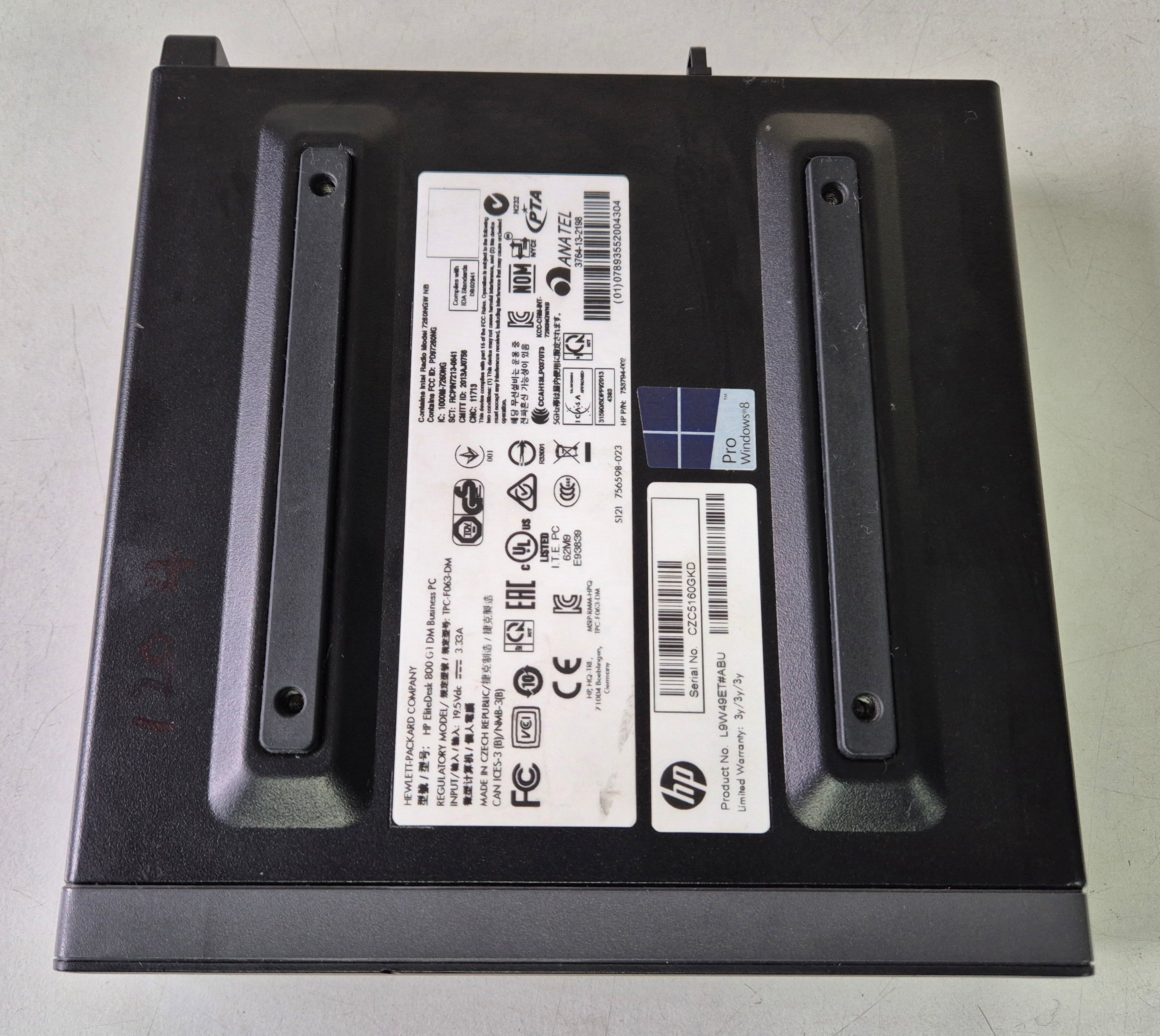 HP EliteDesk 800 G1 Desktop Mini 120GB SSD 4GB RAM i3-4160T 3.1GHz NO OS w/ adapter ( L9W49ET#ABU ) USED