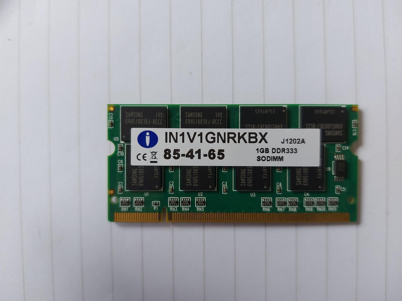 Integral 1GB DDR-333MHz PC2700 non-ECC Unbuffered CL2.5 200-Pin SoDimm Memory Module (IN1V1GNRKBX)