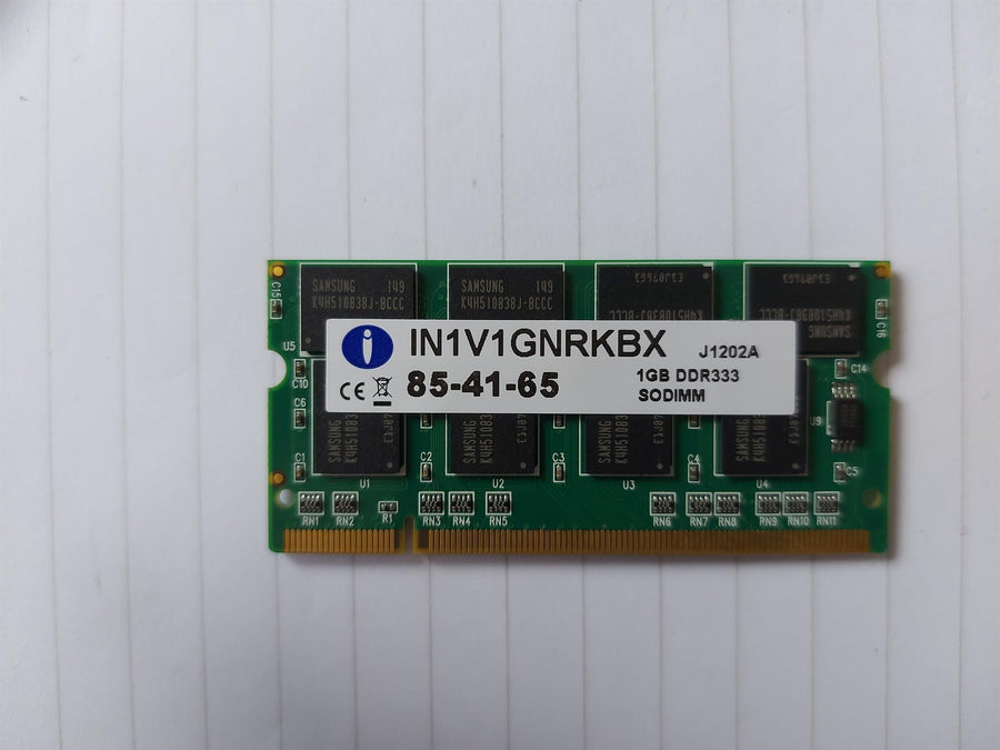 Integral 1GB DDR-333MHz PC2700 non-ECC Unbuffered CL2.5 200-Pin SoDimm Memory Module (IN1V1GNRKBX)